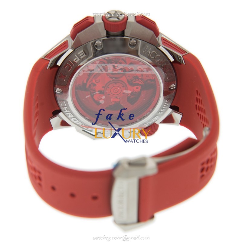 Jacob & Co EC313.20.SB.RR.BHD4D Titanium Replica Watch, Auto Movement, Red Dial, Rubber Strap - Image 4
