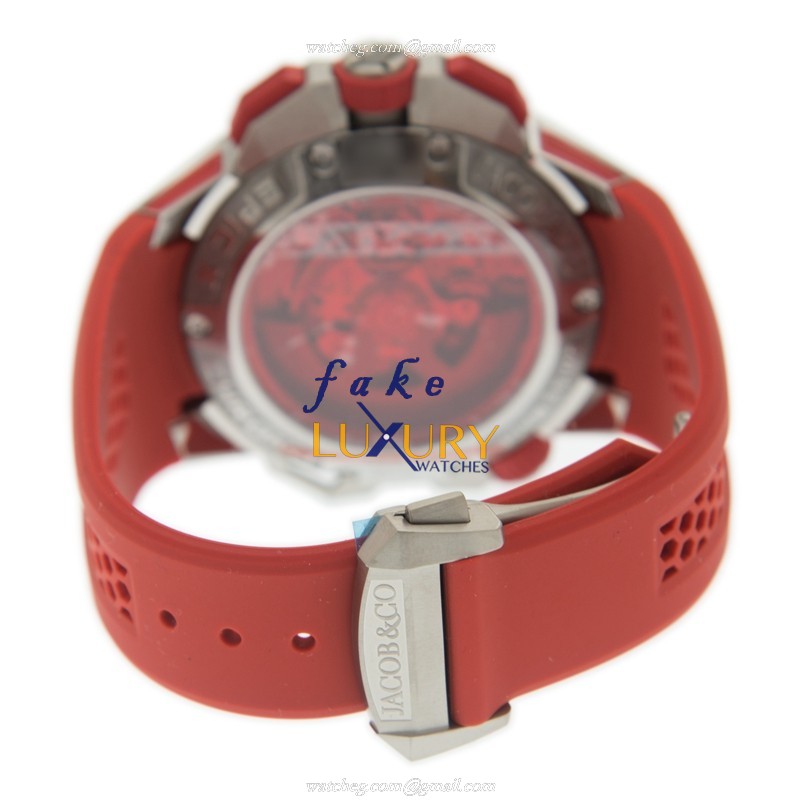Jacob & Co EC313.20.SB.RR.BHD4D Titanium Replica Watch, Auto Movement, Red Dial, Rubber Strap - Image 5