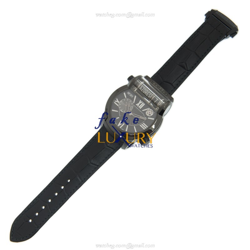 Jacob & Co ES100.21.NS.LH.ACA4D EPIC SF24 Auto Titanium Replica Watch, 36mm Case, Black Dial - Image 2
