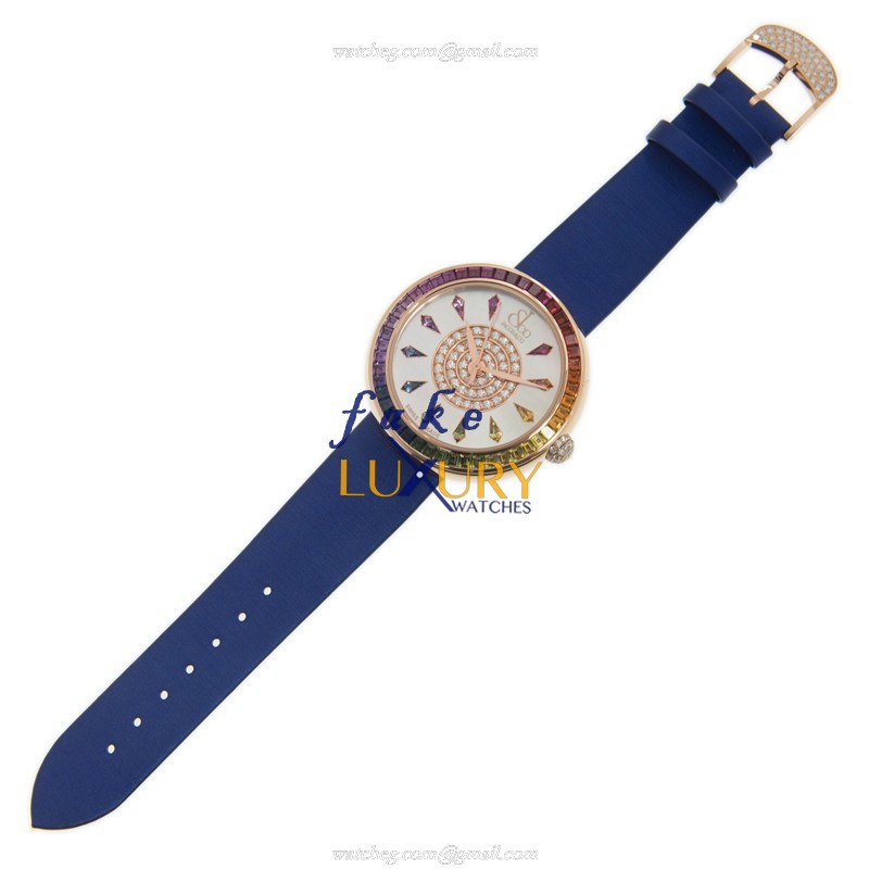 Jacob & Co BA537.40.GR.KW.ABSAA Automatic 18kt Rose Gold Sapphire Dial Replica Watch - Image 2