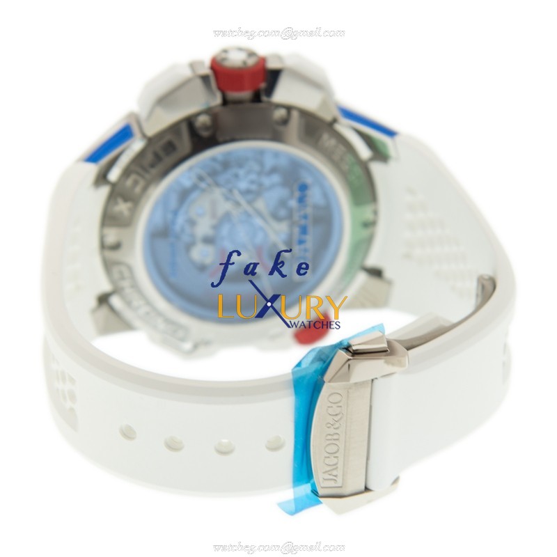 Jacob & Co. EC423.32.BB.UA.AHB4S Replica Watch, Auto, Blue Dial, White Gold Sapphire Case - Image 5