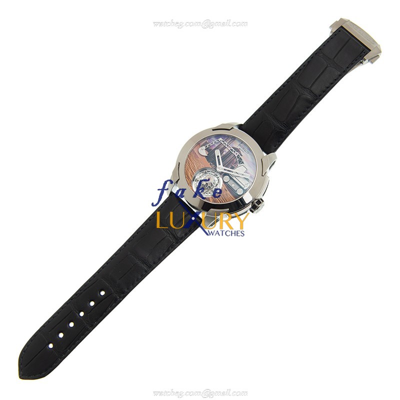 Jacob & Co PI422.20.AB.AB.ACA4D PIONEER Manual Wind Titanium Replica Watch, Brown Dial, Black - Image 2