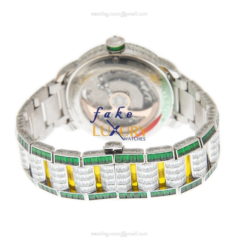 Jacob & Co CV210.30.BD.UA.A30BA CAVIAR TOURBILLON Manual Wind 18kt White Gold Diamond Replica Watch - Image 5
