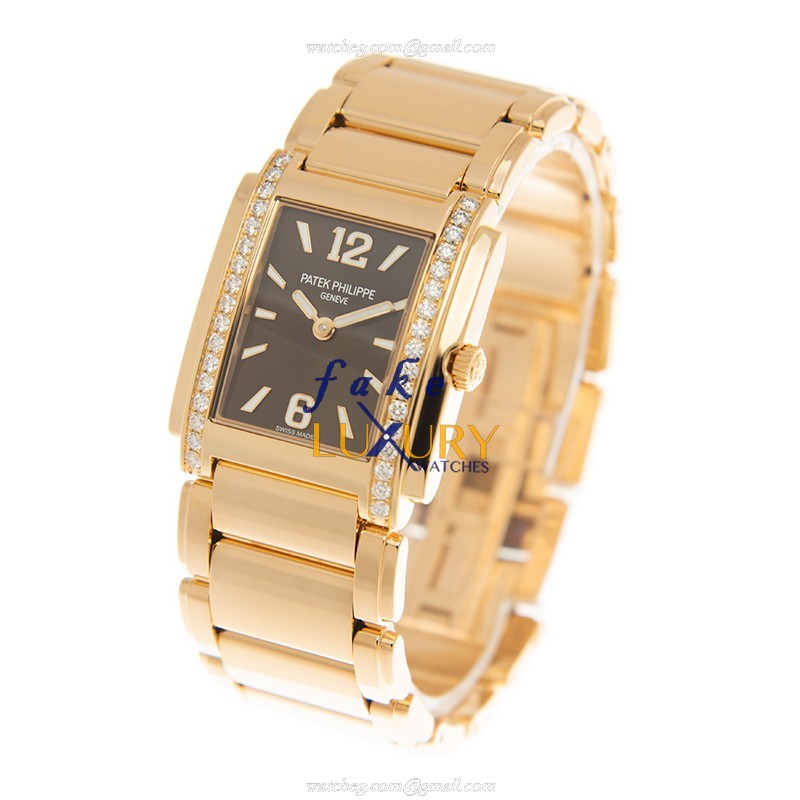 Patek Philippe 4910/1201R-001 Twenty-4 Replica Watch, Quartz Movement, 18kt Rose Gold Case with - Image 3