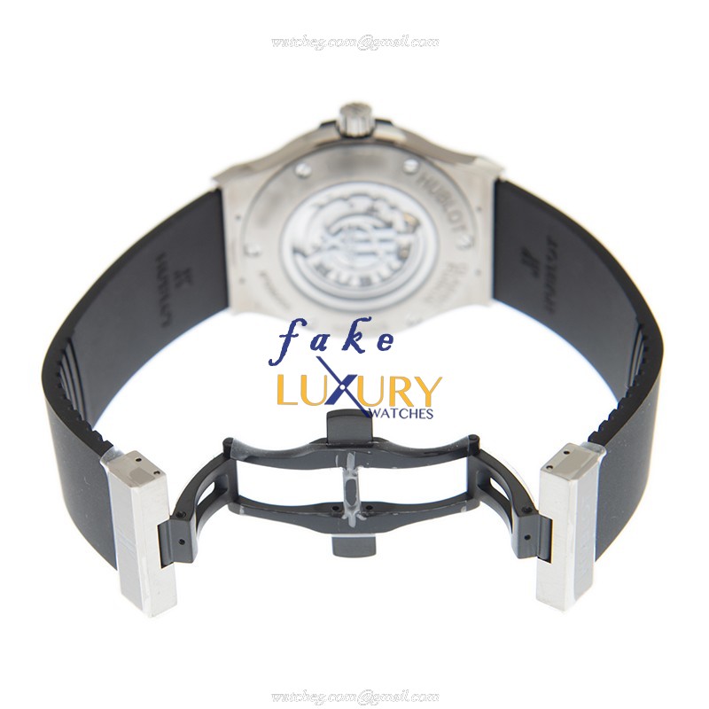 Hublot 511.NX.1270.RX.MDM40 Classic Fusion Auto Titanium Replica Watch - Black Dial, Rubber Strap - Image 5