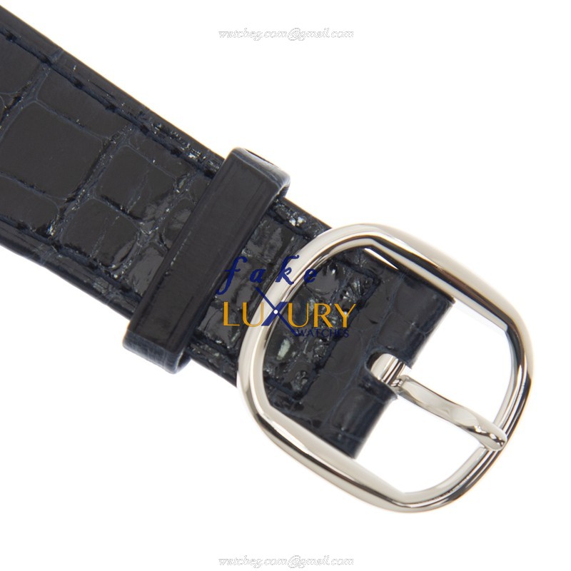 Patek Philippe Golden Ellipse 5738P-001 Automatic Platinum Blue Dial Leather Replica Watch - Image 4