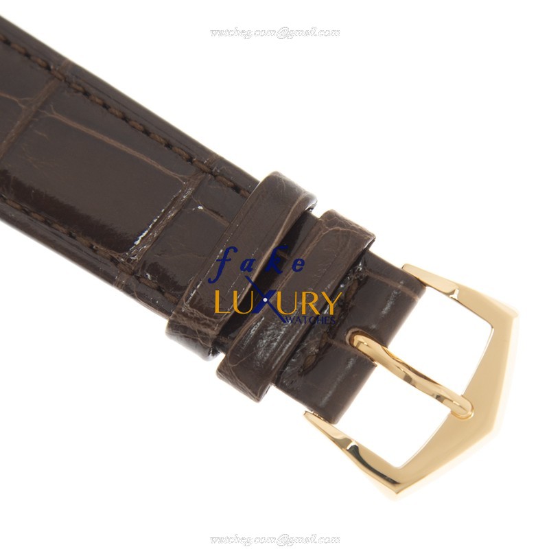 Patek Philippe 5227J-001 Calatrava Replica Watch Automatic 18kt Yellow Gold Beige Dial Alligator - Image 4