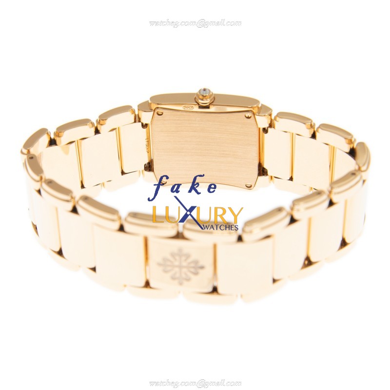 Patek Philippe 4910/11R-010 Replica Watch - Quartz - 18kt Rose Gold - Brown Dial - 25mm - Image 4
