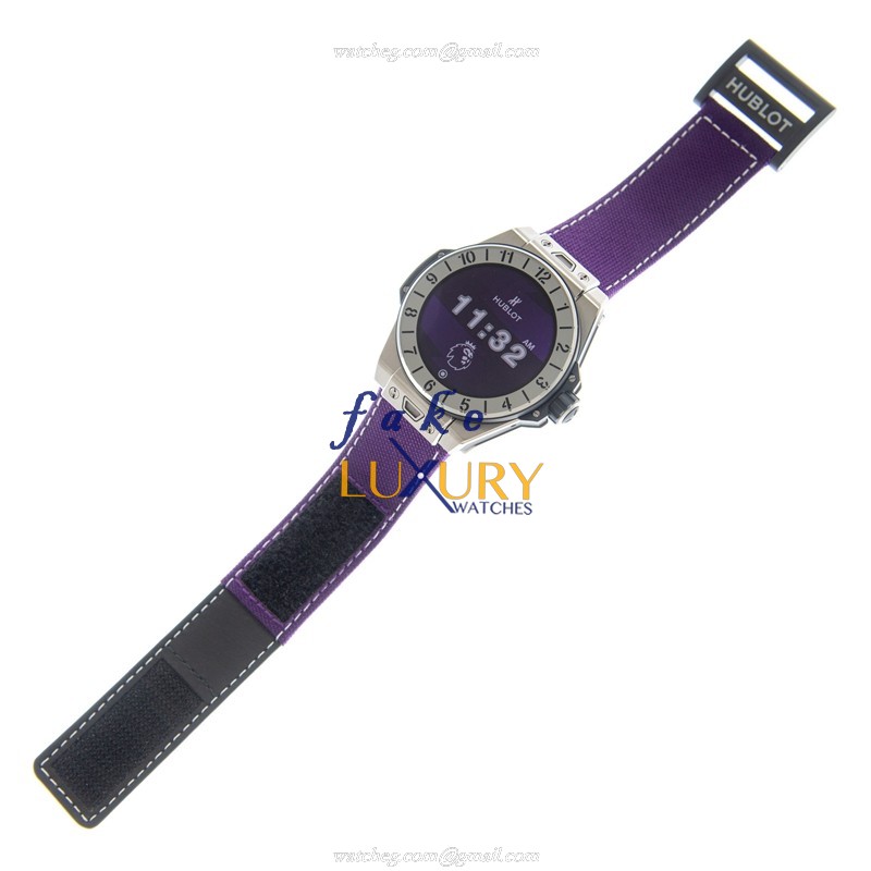 Hublot 440.NX.1100.NR.PLW21 INTELLIGENT Titanium | Purple Dial | Canvas Strap Replica Watch - Image 2