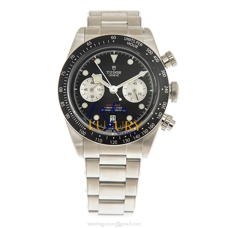 TUDOR 79360NBK BLACK BAY CHRONO AUTO Stainless Steel Case Replica Watch, 41mm, Black Dial, Silver - Image 2