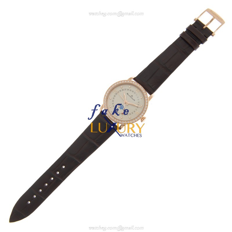 Blancpain 6126-2987-55A VILLERET Automatic 18kt Rose Gold & Diamonds Beige Dial | 6126-2987-55A - Image 2