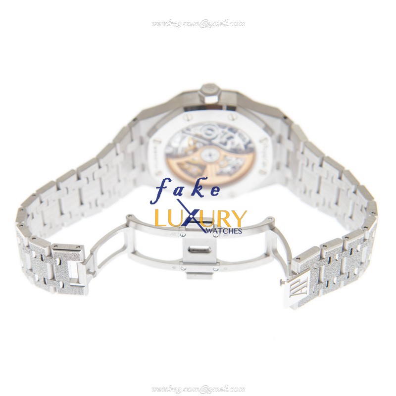 Audemars Piguet 15468BC.YG.1259BC.01 - Replica Watch - Automatic - 18kt White Gold & Sapphire - 37mm - Image 5