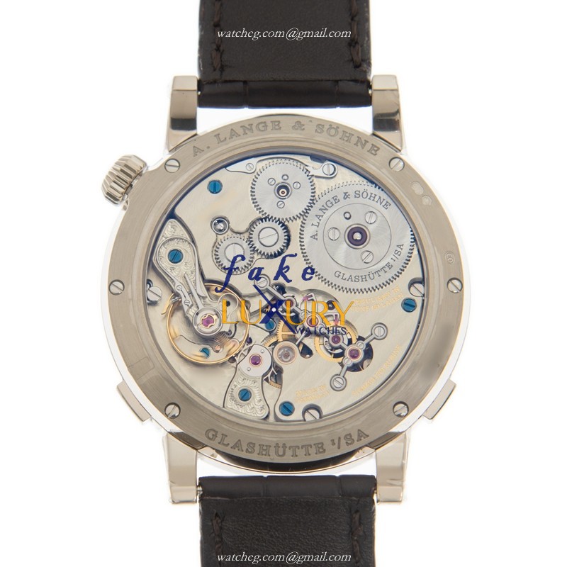 A Lange & Sohne 148.038 OWL Series Replica Watch, Manual Wind, Gray Dial, 18kt White Gold Case - Image 3