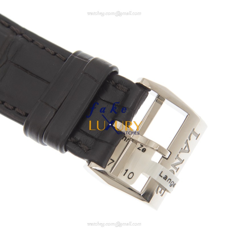 A Lange & Sohne 148.038 OWL Series Replica Watch, Manual Wind, Gray Dial, 18kt White Gold Case - Image 4