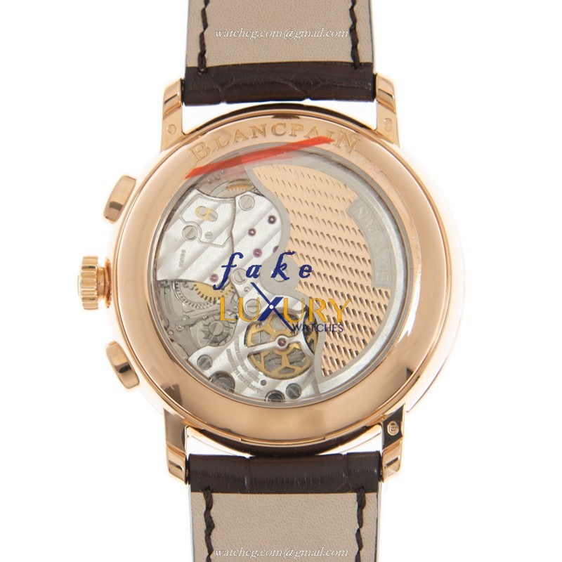 Blancpain 6680F-3631-55B Classic Replica Watch, Automatic, White Dial, 18kt Rose Gold Case - Image 3