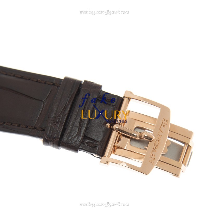 Blancpain 6680F-3631-55B Classic Replica Watch, Automatic, White Dial, 18kt Rose Gold Case - Image 4