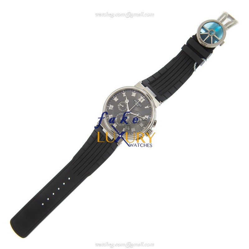 Breguet 5527TI/G2/5WV MARINE Automatic Replica Watch, Gray Dial, Titanium Case, Rubber Strap - Image 2