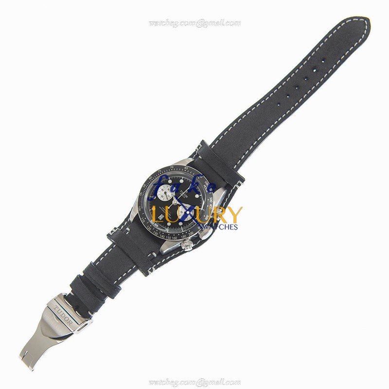 Tudor 79360NBK-LS BLACK BAY CHRONO Automatic Stainless Steel Replica Watch 41mm Black Dial Leather - Image 2