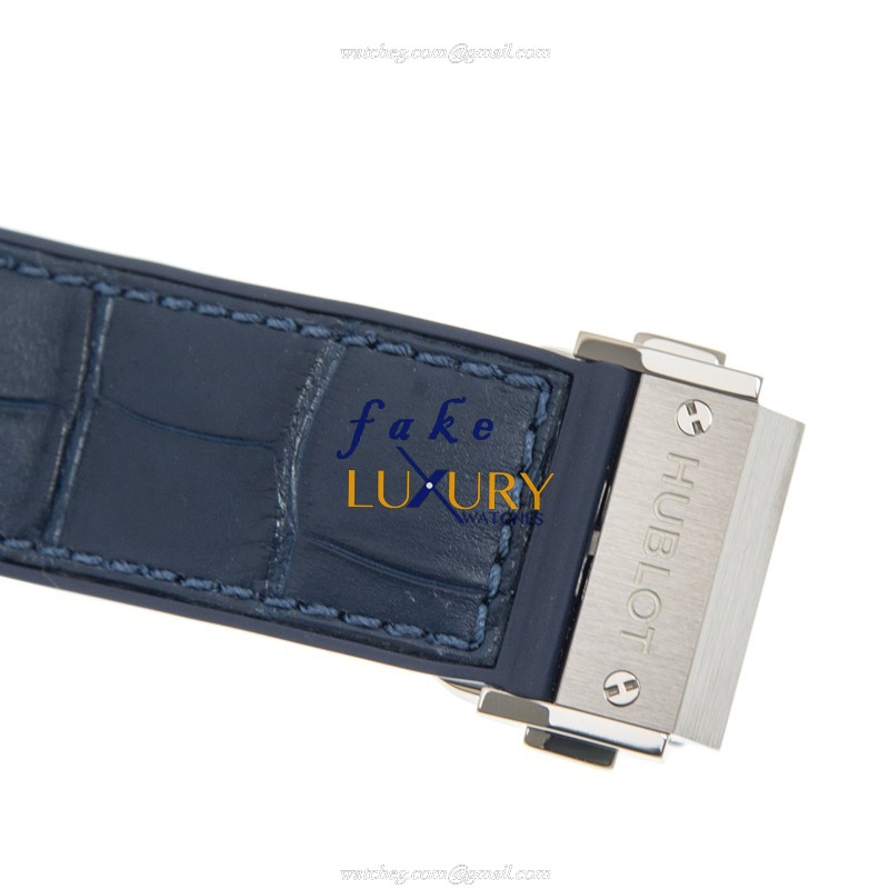 Hublot 641.NX.7170.LR Automatic Stainless Steel Replica Watch - Blue Alligator Strap - Silver Dial - Image 4
