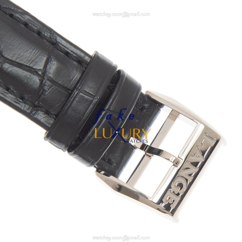 A Lange & Sohne 414.028 1815 Chronograph - Replica Watch - Automatic - 18kt White Gold - Alligator - Image 4