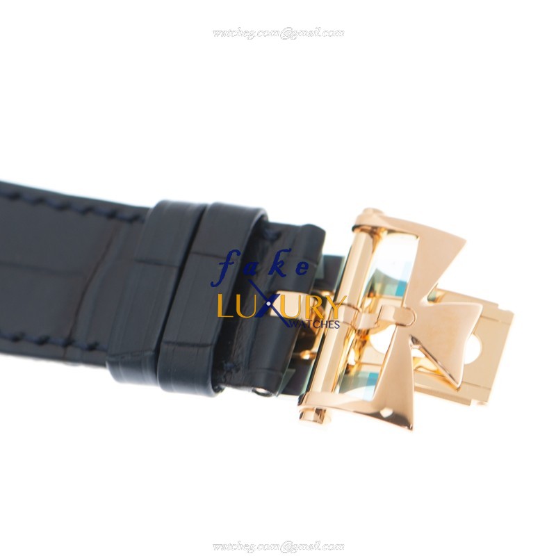 Vacheron Constantin Overseas 4300V/000R-B064 Replica Watch, Rose Gold Case, Silver Dial, Blue Strap - Image 3