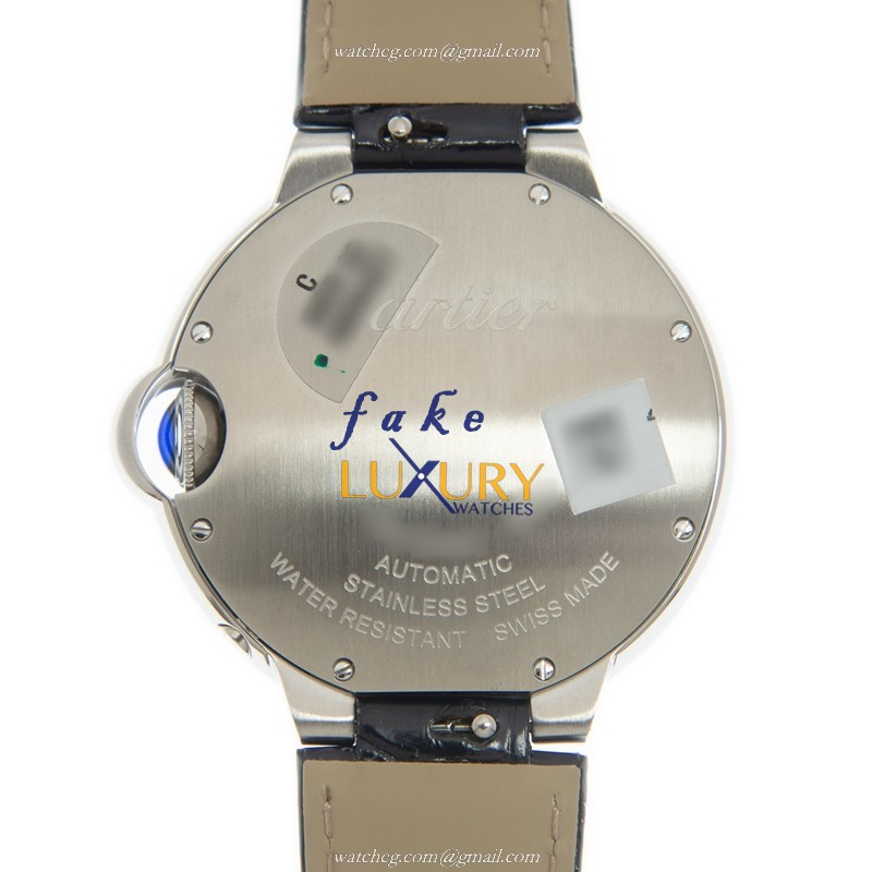 Cartier Ballon Bleu WSBB0029 Automatic Silver Dial Alligator Strap Steel Replica Watch - Image 3