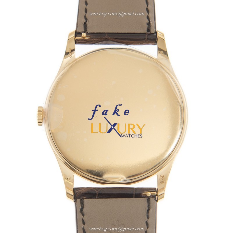 Patek Philippe 5196J-001 Calatrava Replica Watch White Dial 18kt Yellow Gold Manual Wind - Image 3