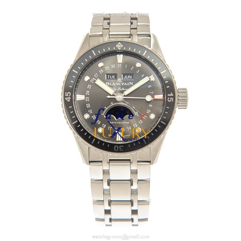 Blancpain 5054-1110-70B Replica Watch, Automatic Movement, Gray Dial, Steel Bracelet - Image 2