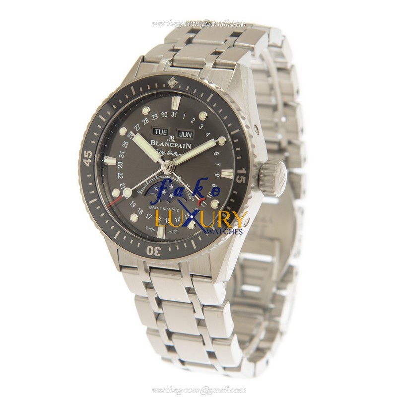 Blancpain 5054-1110-70B Replica Watch, Automatic Movement, Gray Dial, Steel Bracelet - Image 3