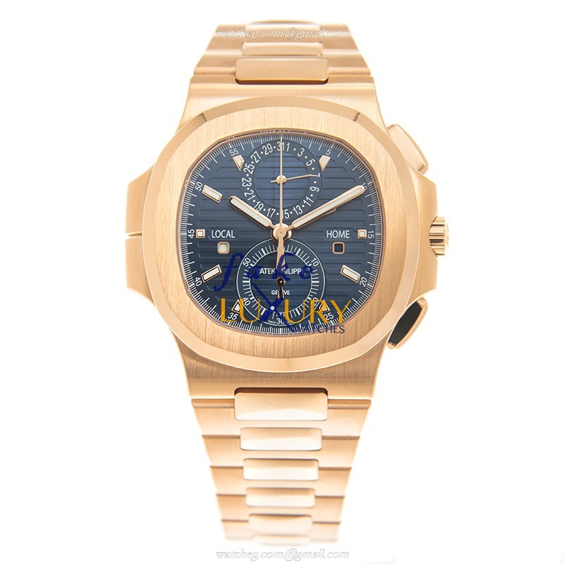 Patek Philippe 5990/1R-001 Nautilus Replica Watch, Blue Dial, Rose Gold Case, Automatic - Image 2