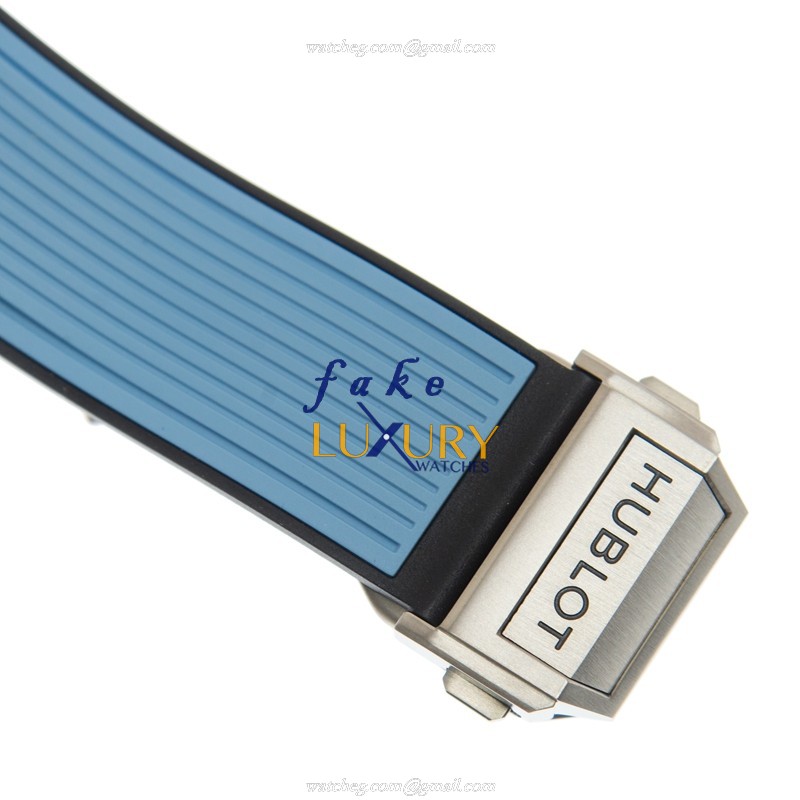 Hublot 411.NL.1192.RX.PDE19 BIG BANG Automatic Titanium - Transparent Dial - Blue Rubber Strap - Image 4
