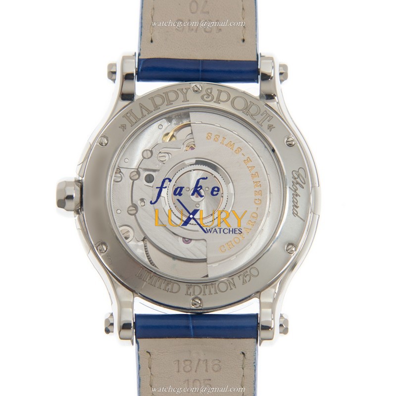 Chopard 278559-3020 HAPPY SPORT Automatic Stainless Steel Replica Watch - Swiss Movement, Blue Dial - Image 3