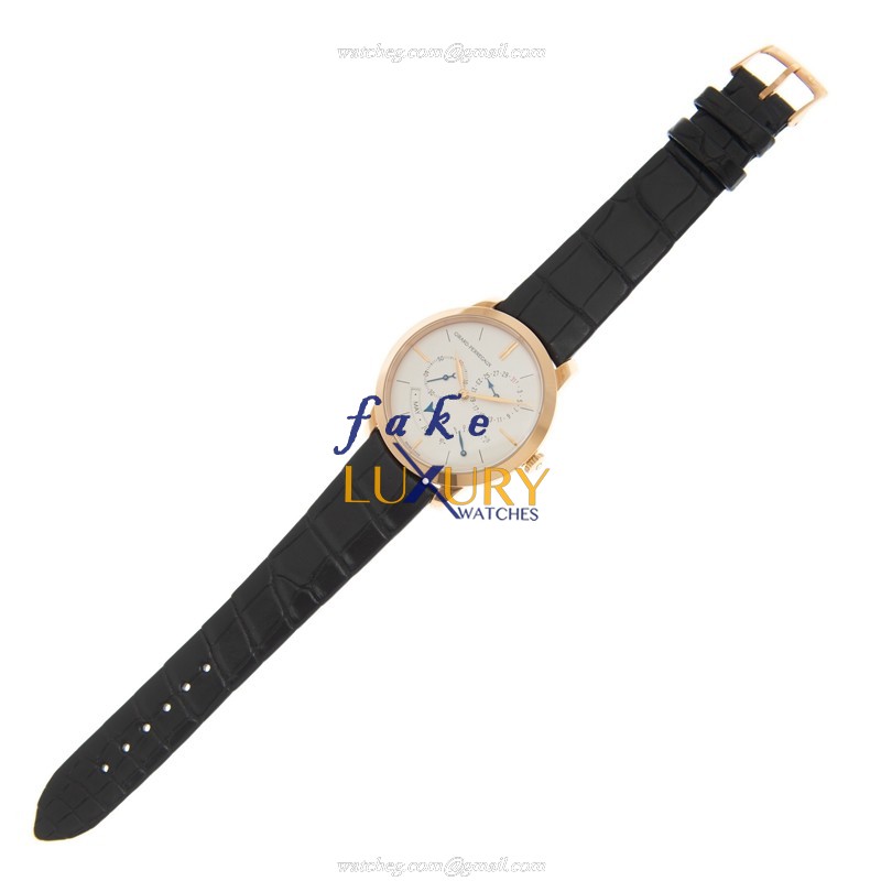 Girard Perregaux 49538-52-131-BK6A Replica Watch 1966 Automatic 18kt Pink Gold White Dial Black - Image 2