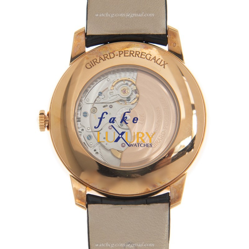 Girard Perregaux 49538-52-131-BK6A Replica Watch 1966 Automatic 18kt Pink Gold White Dial Black - Image 3