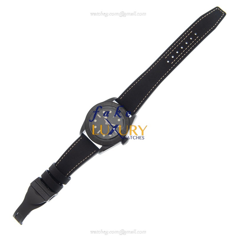 Tudor 79210CNU Black Bay Ceramic Replica Watch, Automatic Movement, Swiss, 41mm, Black Leather Strap - Image 2