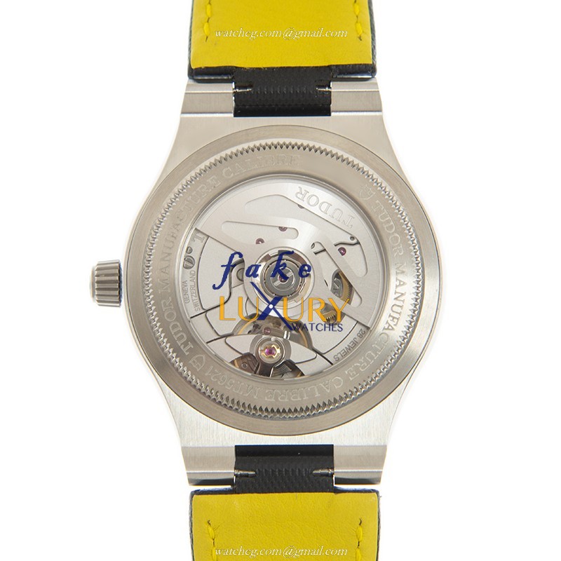 Tudor 91210N-LS Replica Watch, Automatic, Stainless Steel, Black Dial, Leather Strap - Image 3