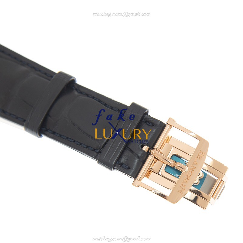 Blancpain 6651-3640-55B Replica Watch, Manual Wind, 18kt Rose Gold Case, Dark Blue Dial - Image 4