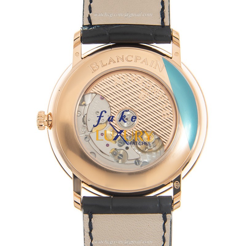 Blancpain 6651-3640-55B Replica Watch, Manual Wind, 18kt Rose Gold Case, Dark Blue Dial - Image 3