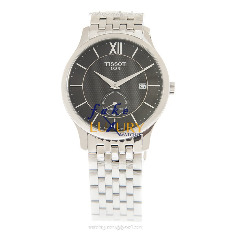 Tissot T063.428.11.058.00 Replica Watch, Automatic, Black Dial, Steel Case & Strap - Image 2