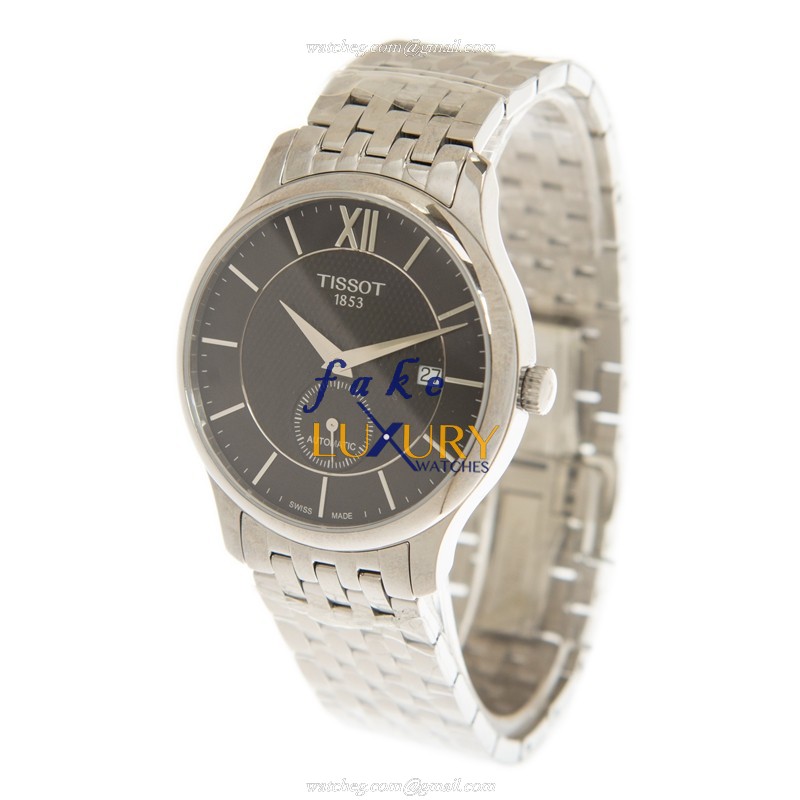 Tissot T063.428.11.058.00 Replica Watch, Automatic, Black Dial, Steel Case & Strap - Image 3