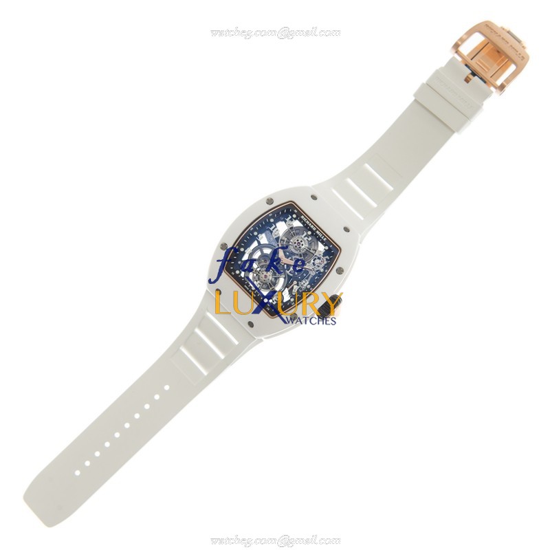 Richard Mille RM17-01 MAN SERIES Replica Watch, Manual Wind, Blue Dial, Rose Gold Case, White - Image 2