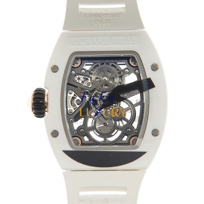 Richard Mille RM17-01 MAN SERIES Replica Watch, Manual Wind, Blue Dial, Rose Gold Case, White - Image 3