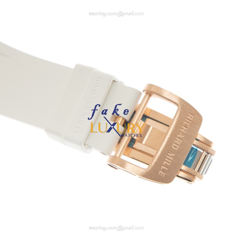 Richard Mille RM17-01 MAN SERIES Replica Watch, Manual Wind, Blue Dial, Rose Gold Case, White - Image 4