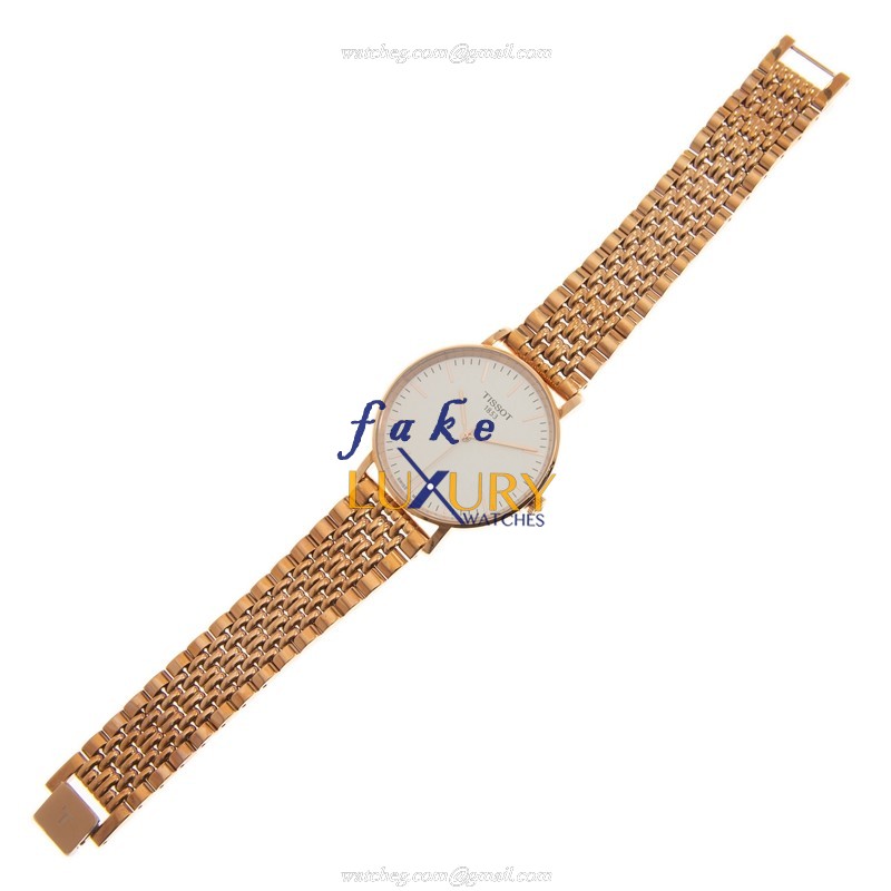Tissot T109.410.33.031.00 | EVERYTIME Quartz PVD Gold Silver Dial | Replica Watch - Image 2