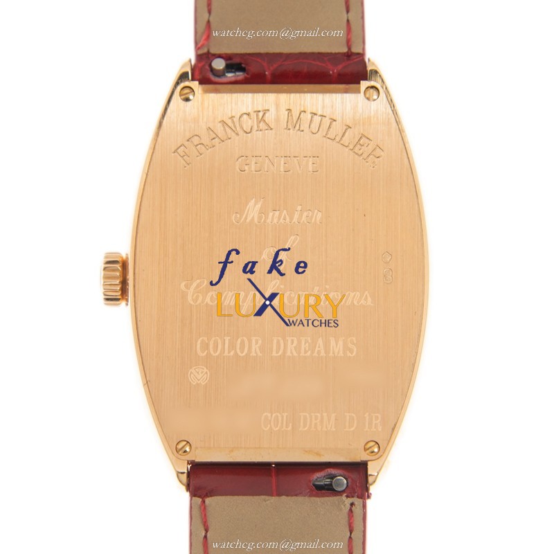 5851 M SC COL DRM D 1R 5N-RED - Franck Muller Cintree Curvex Replica Watch Automatic Silver Dial - Image 3