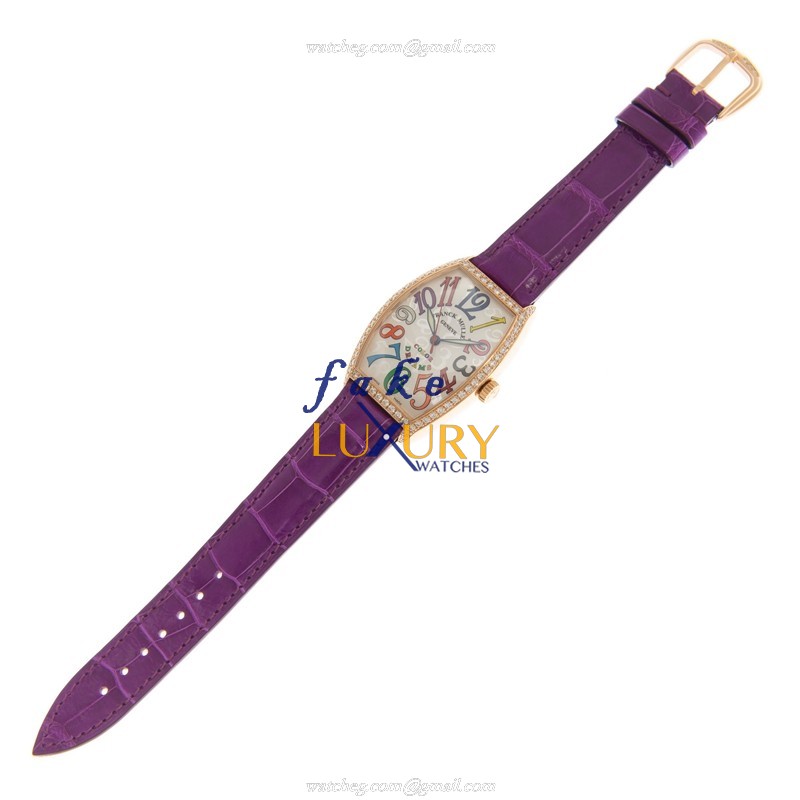 Franck Muller 5851 M SC COL DRM D 1R 5N-PUR Cintree Curvex Automatic Silver Dial Rose Gold Replica - Image 2