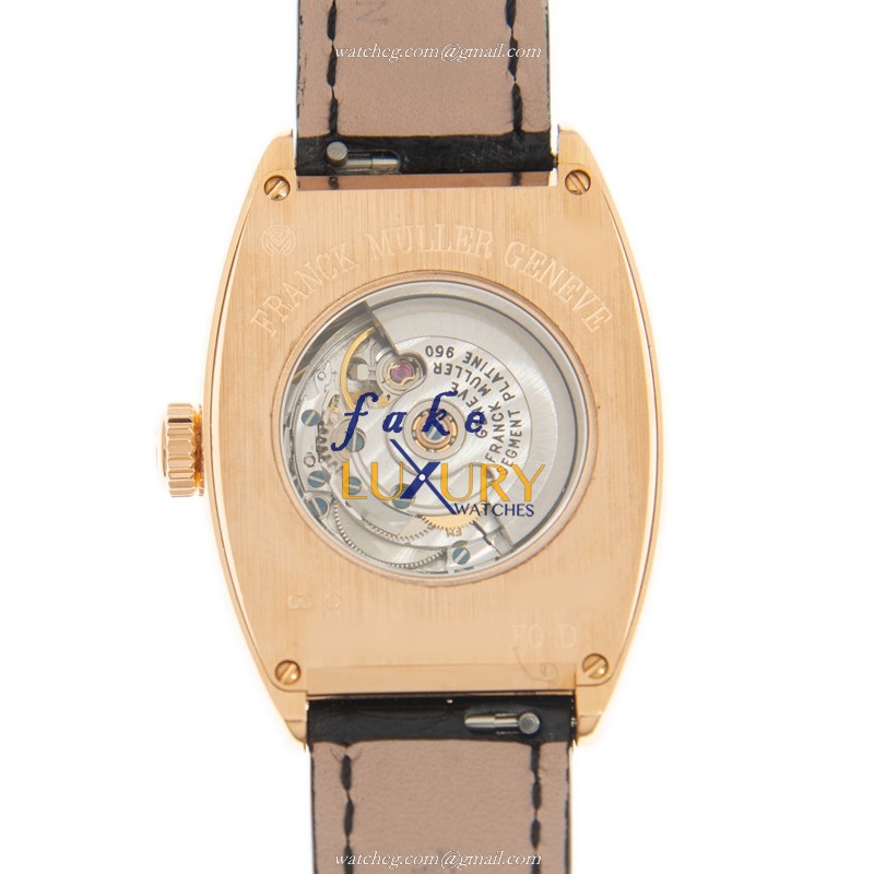 Franck Muller 7500 SC AT DT FO D 5N - Replica Watch - Automatic - Black Dial - Rose Gold & Diamonds - Image 3