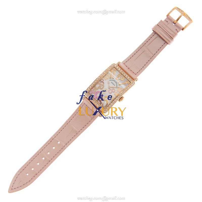 Franck Muller 952 QZ REL 8CD MOP RS D 1R 5N-PINK Replica Watch, Purple MOP Dial, Rose Gold & - Image 2