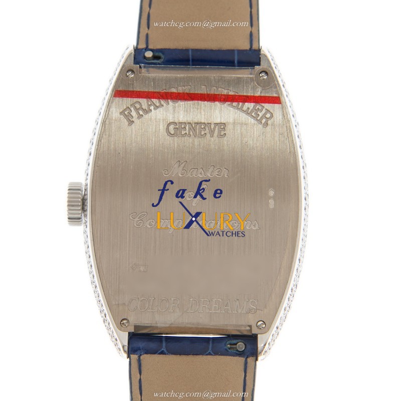 Franck Muller 8880 SC DT D6 CD COL DRMOG-BL Color Dreams Automatic 18kt White Gold Diamond Silver - Image 3
