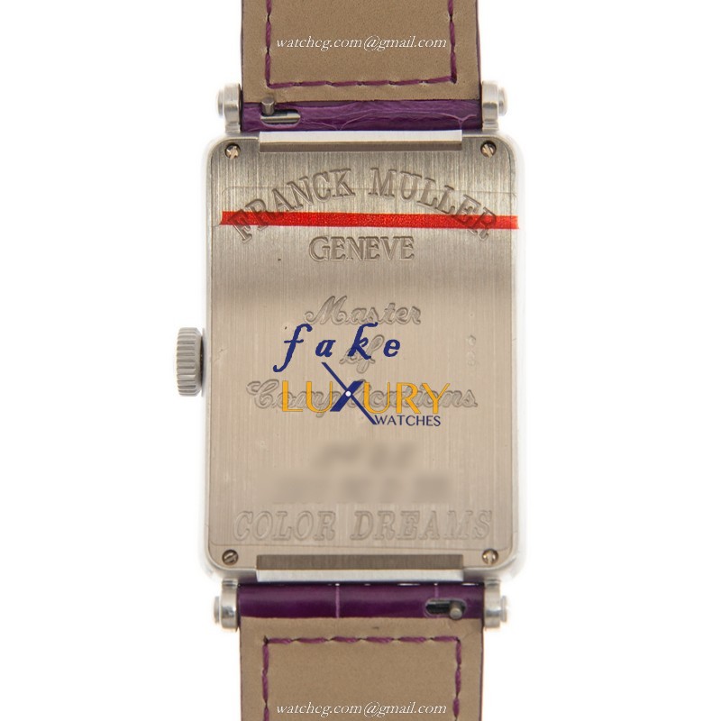Franck Muller 1200SCD-DRMOG-PUR LONG ISLAND Automatic 18kt White Gold Diamond Replica Watch - Image 3